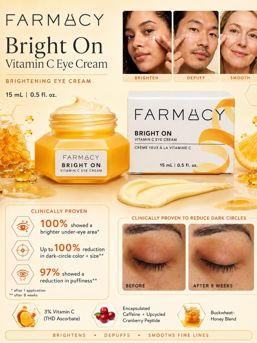 Farmacy Bright On Vitamin C Eye Cream